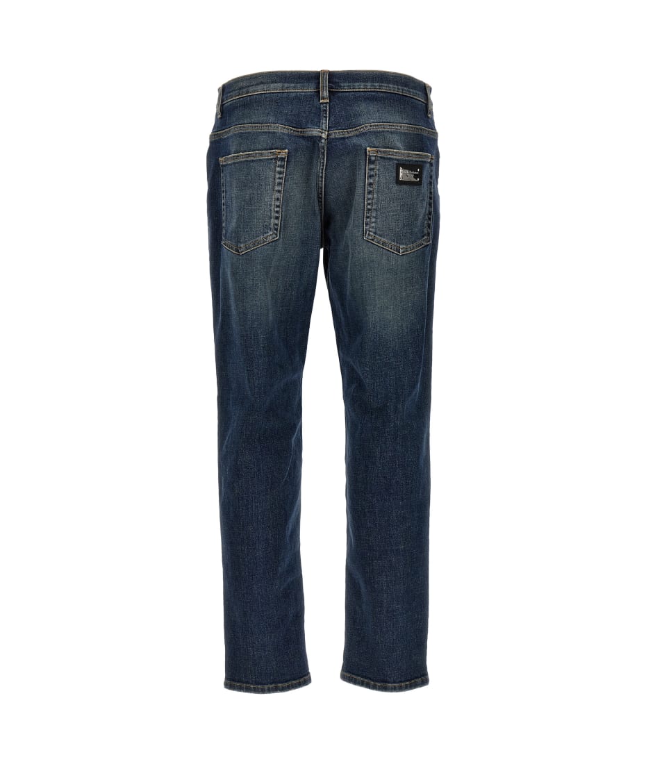 【Dolce & Gabbana】Loose denim jeans with pressed pleat Dolce & Gabbana Pressed Pleat Loose Denim Jeans | Sendegaro US