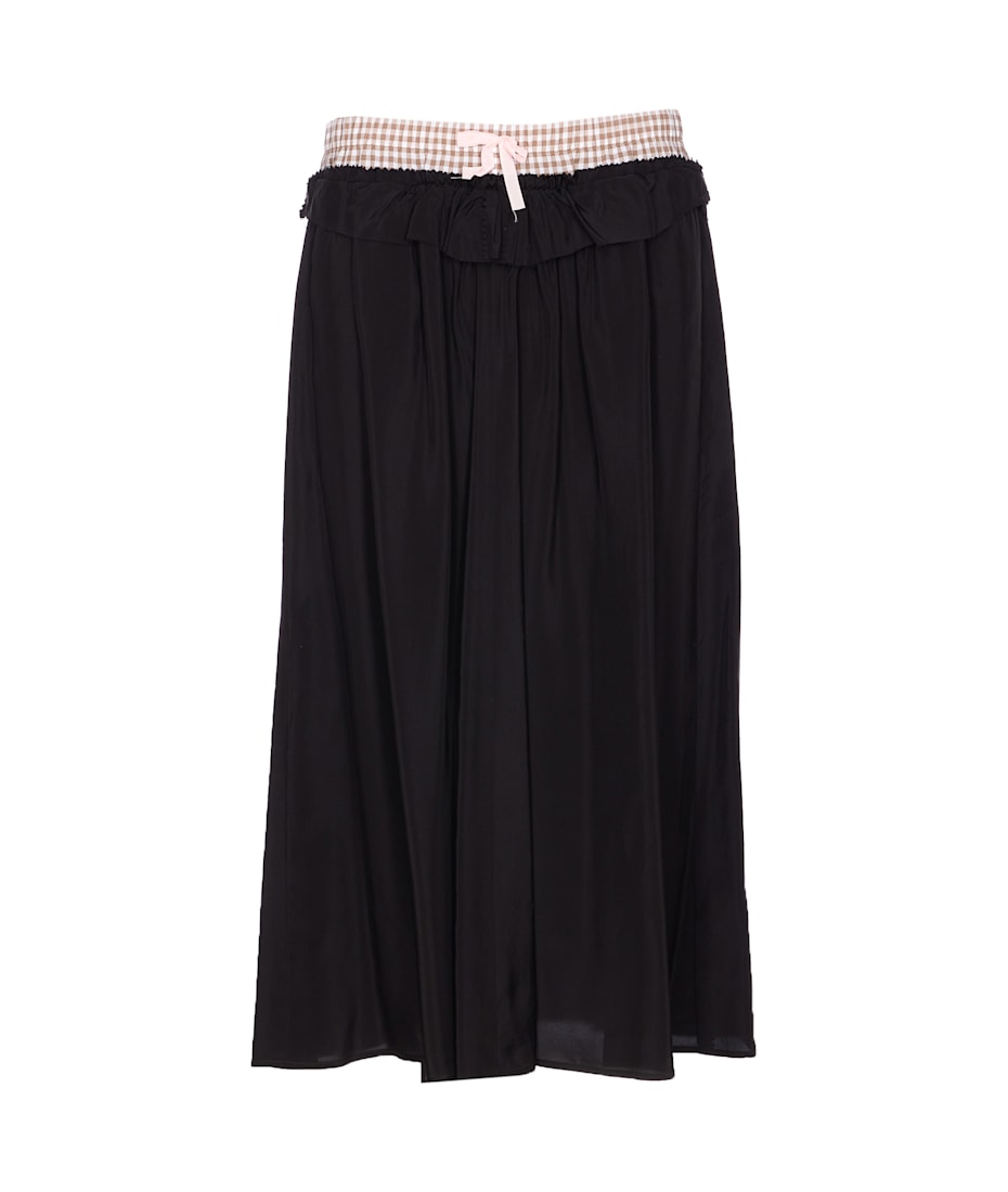 ワンピース MAISON MARGIELA Women Mid Skirts S51FP0110 S49465 900 Black Maison Margiela Women's Midi Skirt in Black Maison Margiela