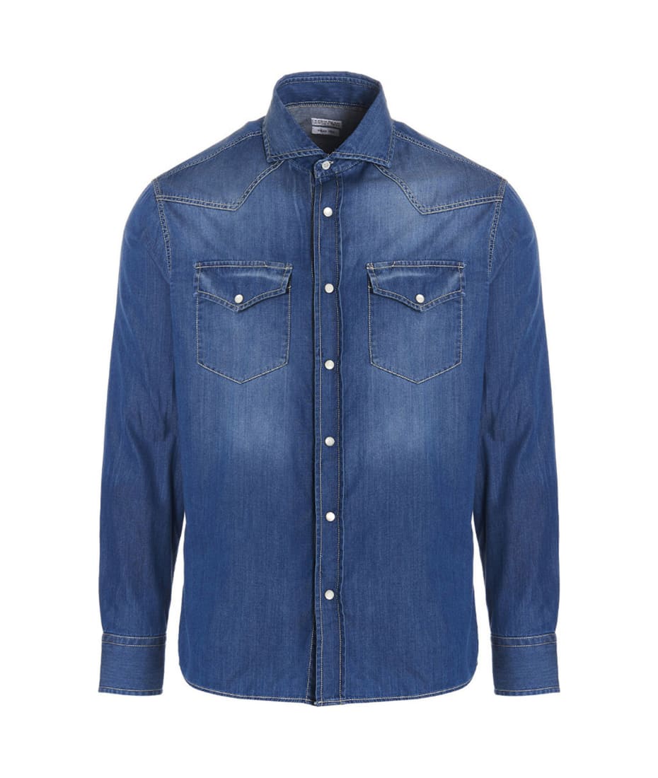 Tシャツ・カットソー BRUNELLO CUCINELLI SS25 Denim shirt (MR6834008 CEI28) Brunello Cucinelli Cotton Denim Shirt | italist