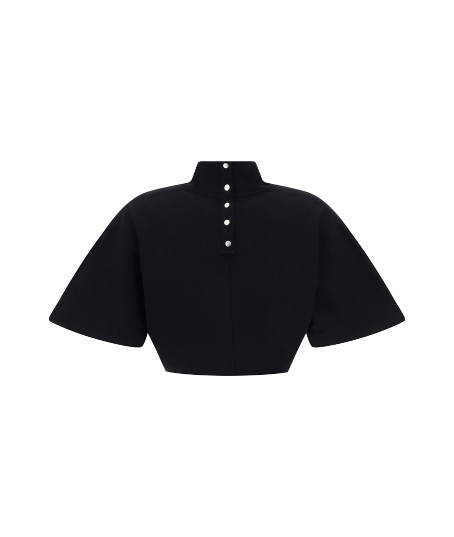 Tシャツ・カットソー Alaia T-shirt with high neck Black High-neck cotton jersey T-shirt in black - Alaia | Mytheresa