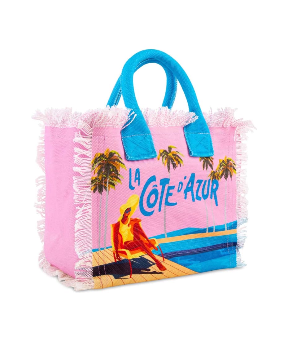 MC2 SAINT BARTH NOELLE05028F11 関税送料込 MC2 Saint Barth Colette Canvas Handbag With La Cote D'azur