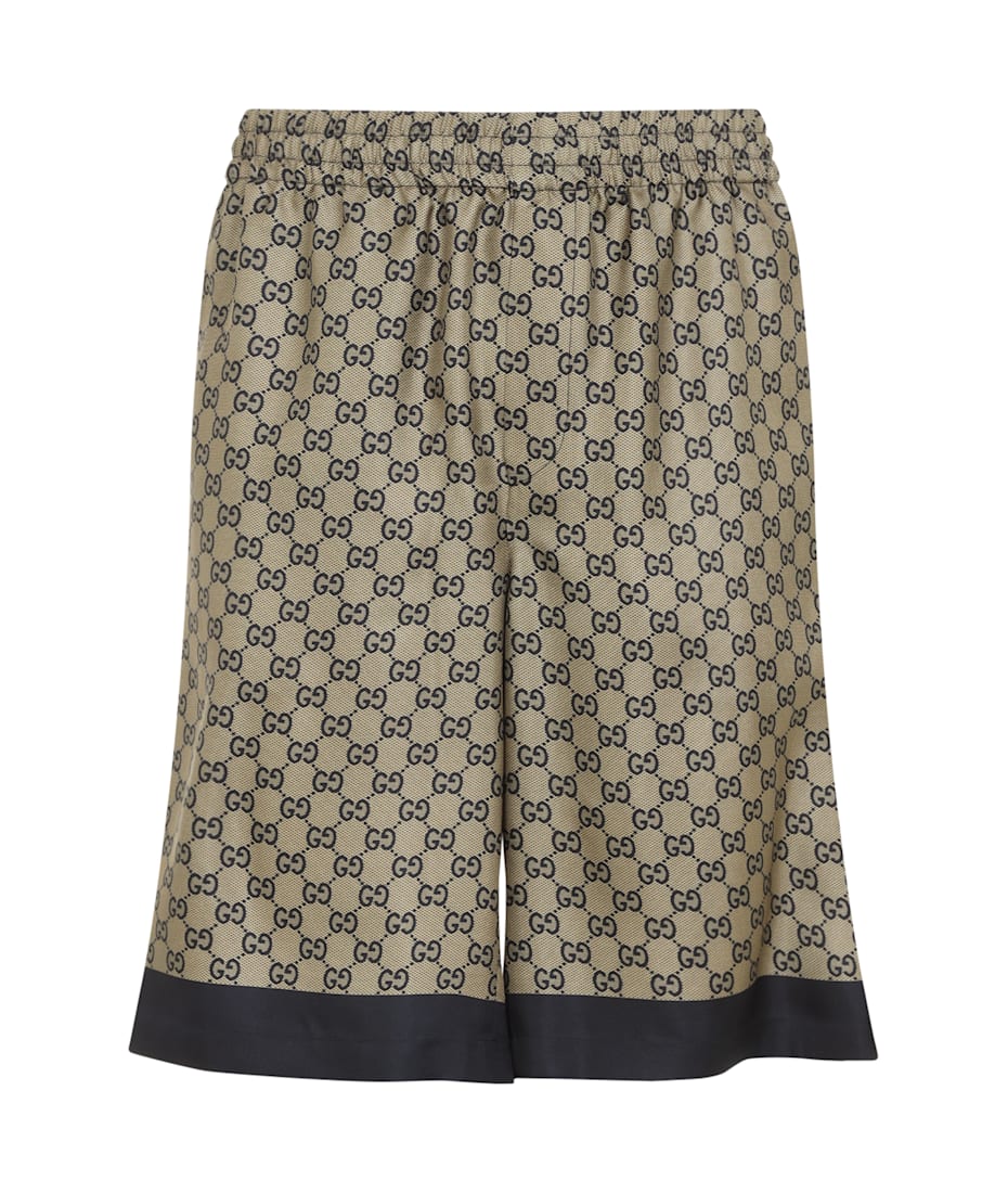 ハーフ・ショートパンツ GUCCI FW25 Printed silk bermuda shorts (810782ZATBI 1016) 810782_ZASHM_4270_002_100_0000