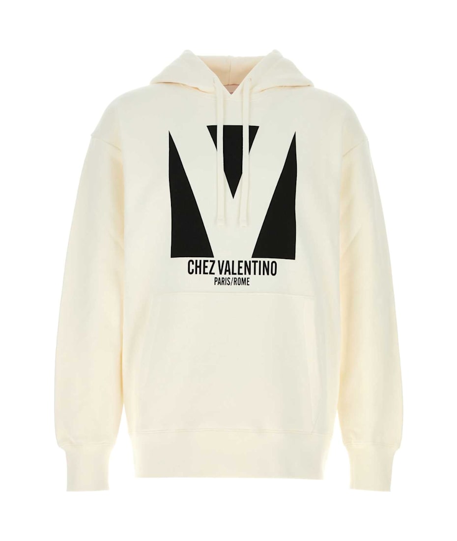 パーカー・フーディ Valentino Garavani Ivory Cotton Sweatshirt Valentino Garavani Ivory Cotton Sweatshirt | italist, ALWAYS