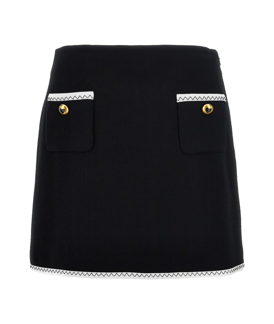 【関税＆送料込み】Moschino Heart Button Skirt Moschino Heart Button Skirt | italist