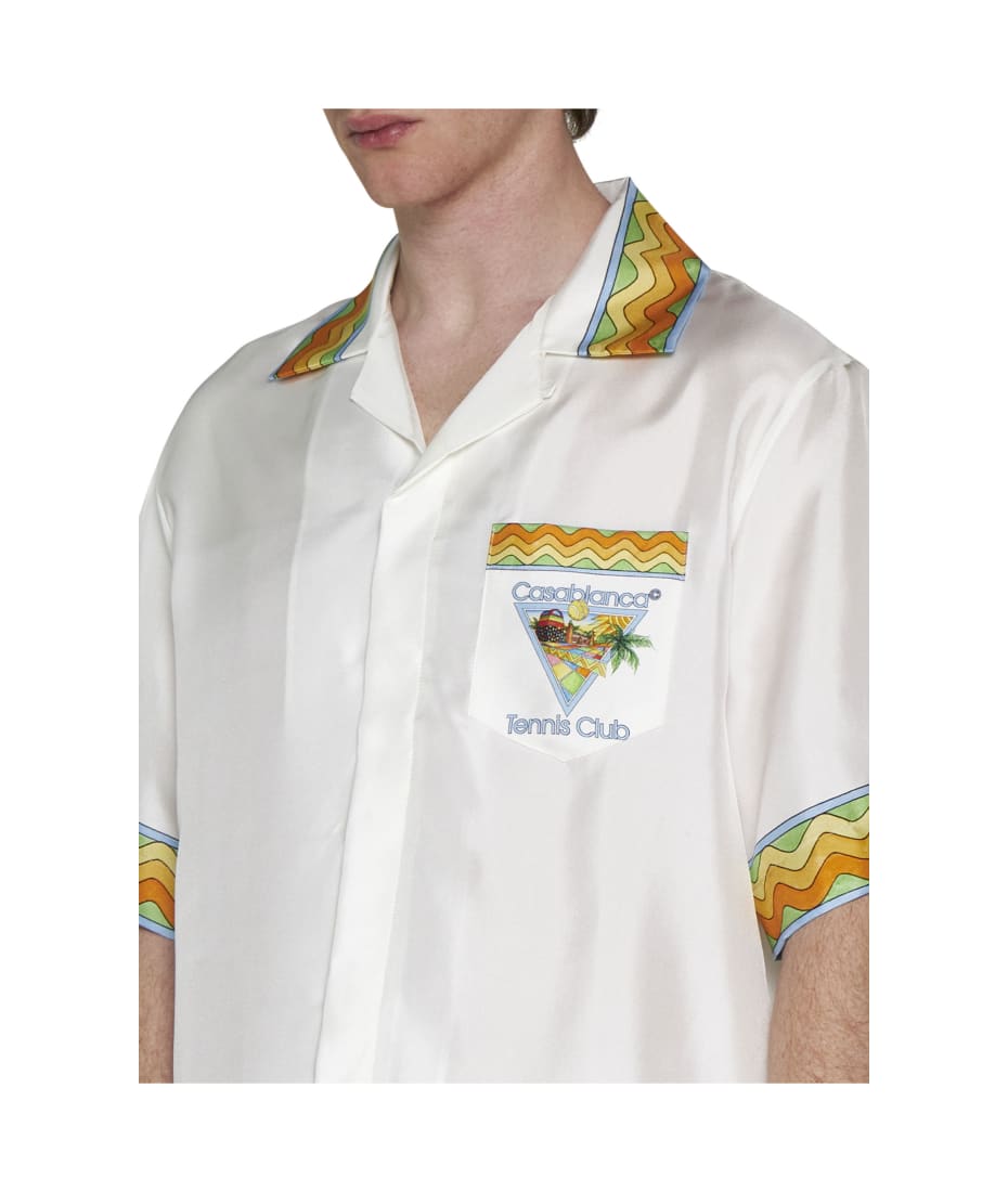 Casablanca Shirt - Casual Brushed Herringbone Twill Shirt