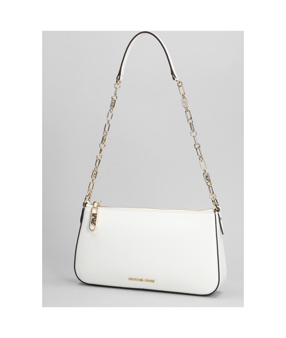 Michael Kors Empire Shoulder Bag In White Leather | italist