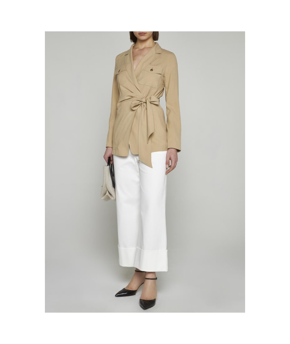 Max Mara Fleur Silk Wrap Jacket | italist Max Mara Fleur Silk Wrap Jacket | italist