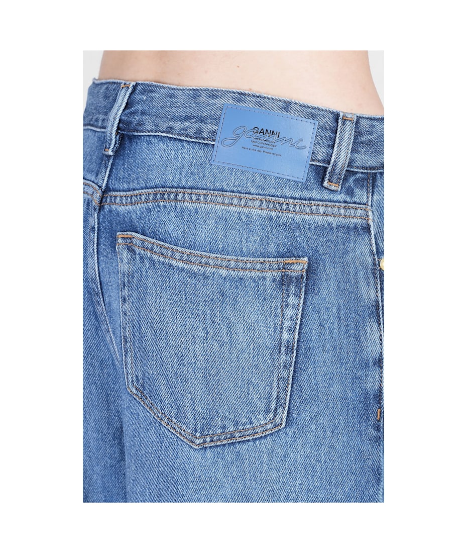 【送料&関税込】Ganni Jeans In Blue Wool And Polyester Ganni Jeans In Blue Wool And Polyester | italist