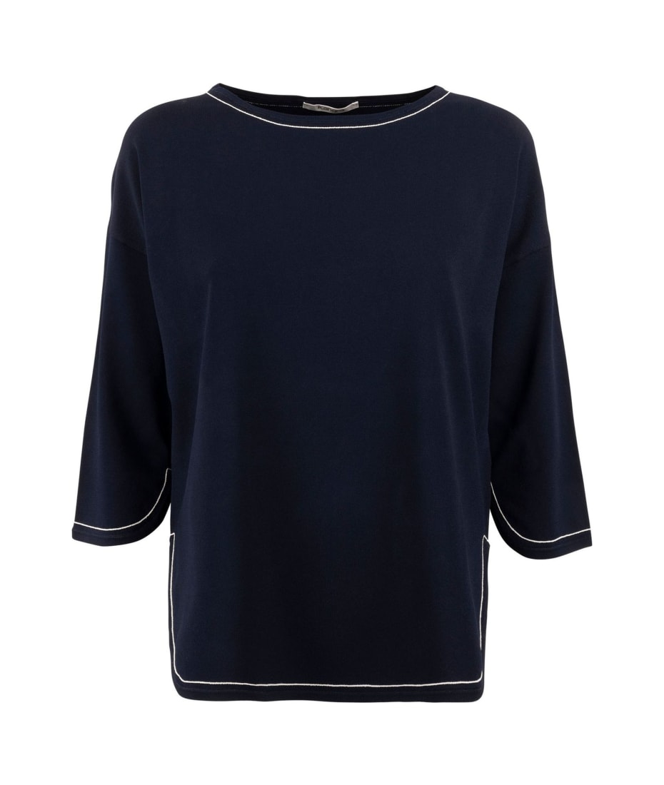 Kangra Light Blue Viscose Sweater - Blue