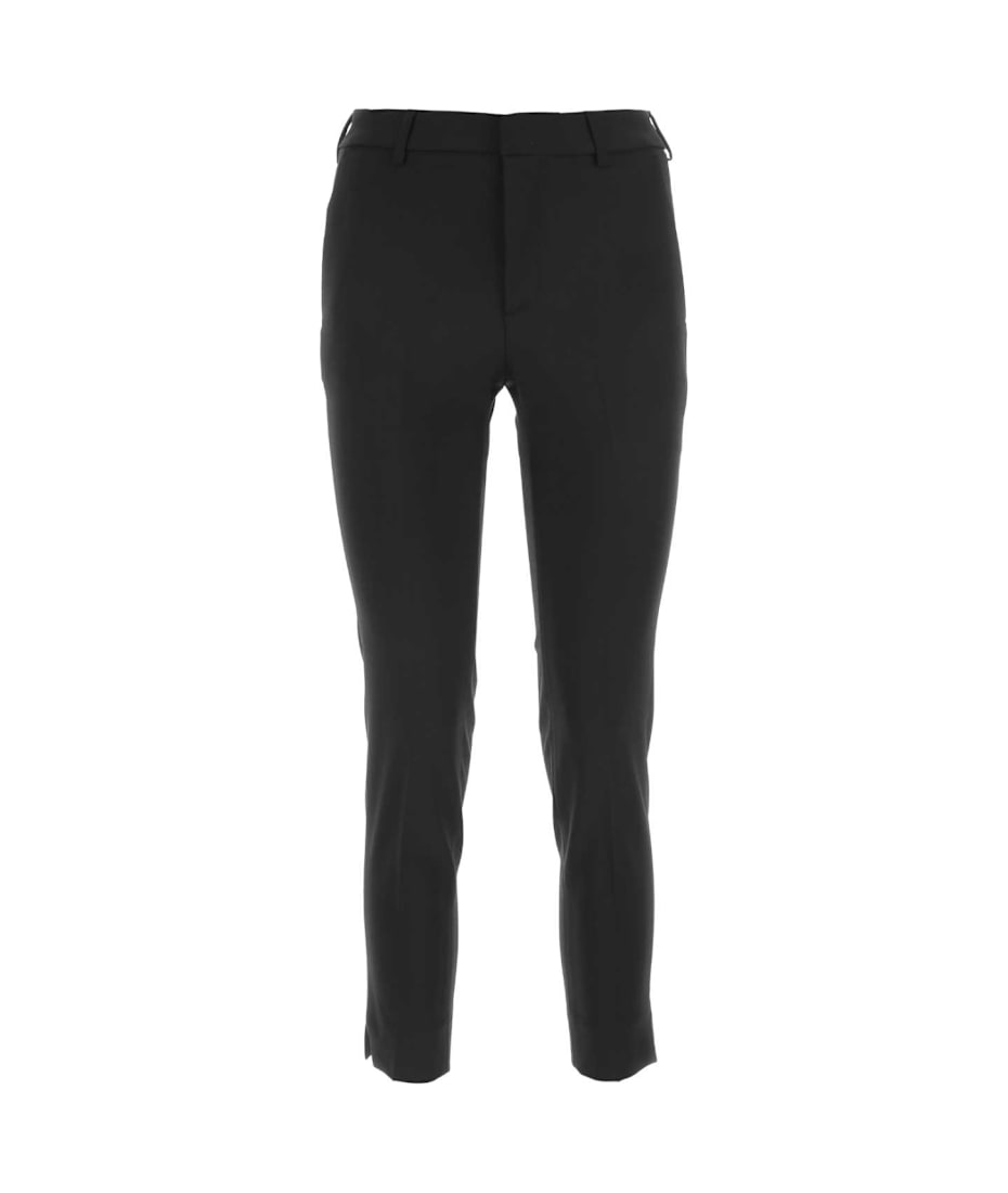 パンツ PT TORINO NEW YORK (54745) New York trousers in Batavia wool for women, slim fit, black