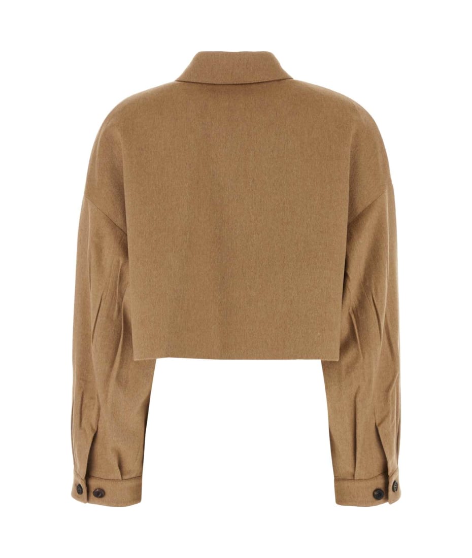 【送料&関税込】Prada Camel Jacket Camel Brown Technical canvas blouson jacket | PRADA