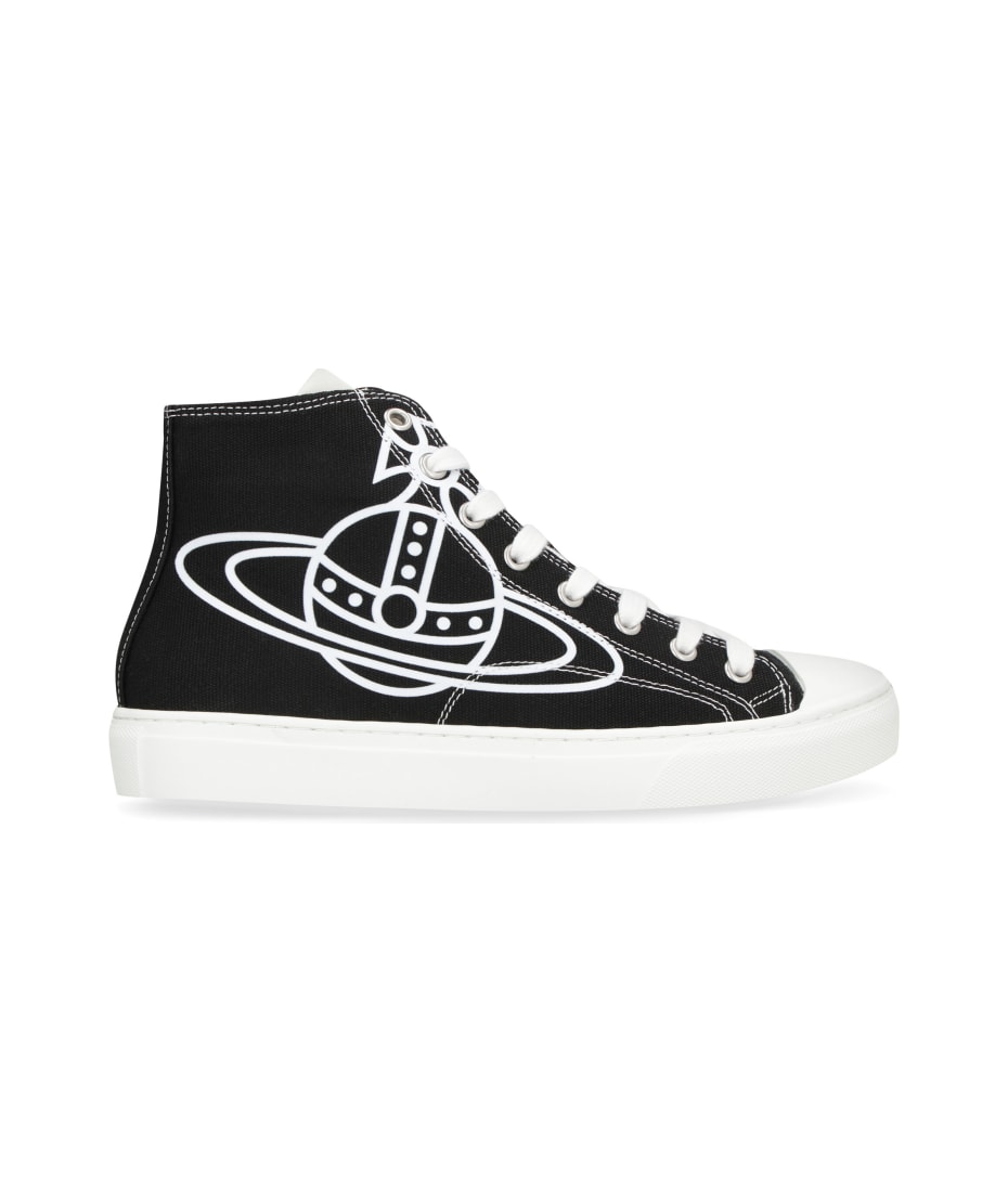 Vivienne Westwood Black Plimsoll High Top Sneakers