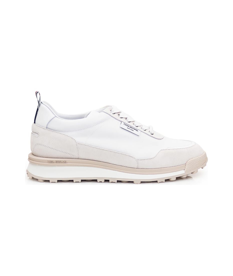 スニーカー THOM BROWNE SS25 SNEAKER CON LOGO (MFD271B F0488107) Gunclub Check Cheviot Tweed Alumni Sneakers | Thom Browne