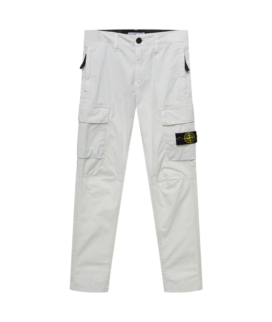 hue In other words I wash my clothes Stone Island Junior Grey Cargo Pants With Logo Patch And Pockets In Stretch  Cotton Boy | italist, ALWAYS LIKE A SALE
