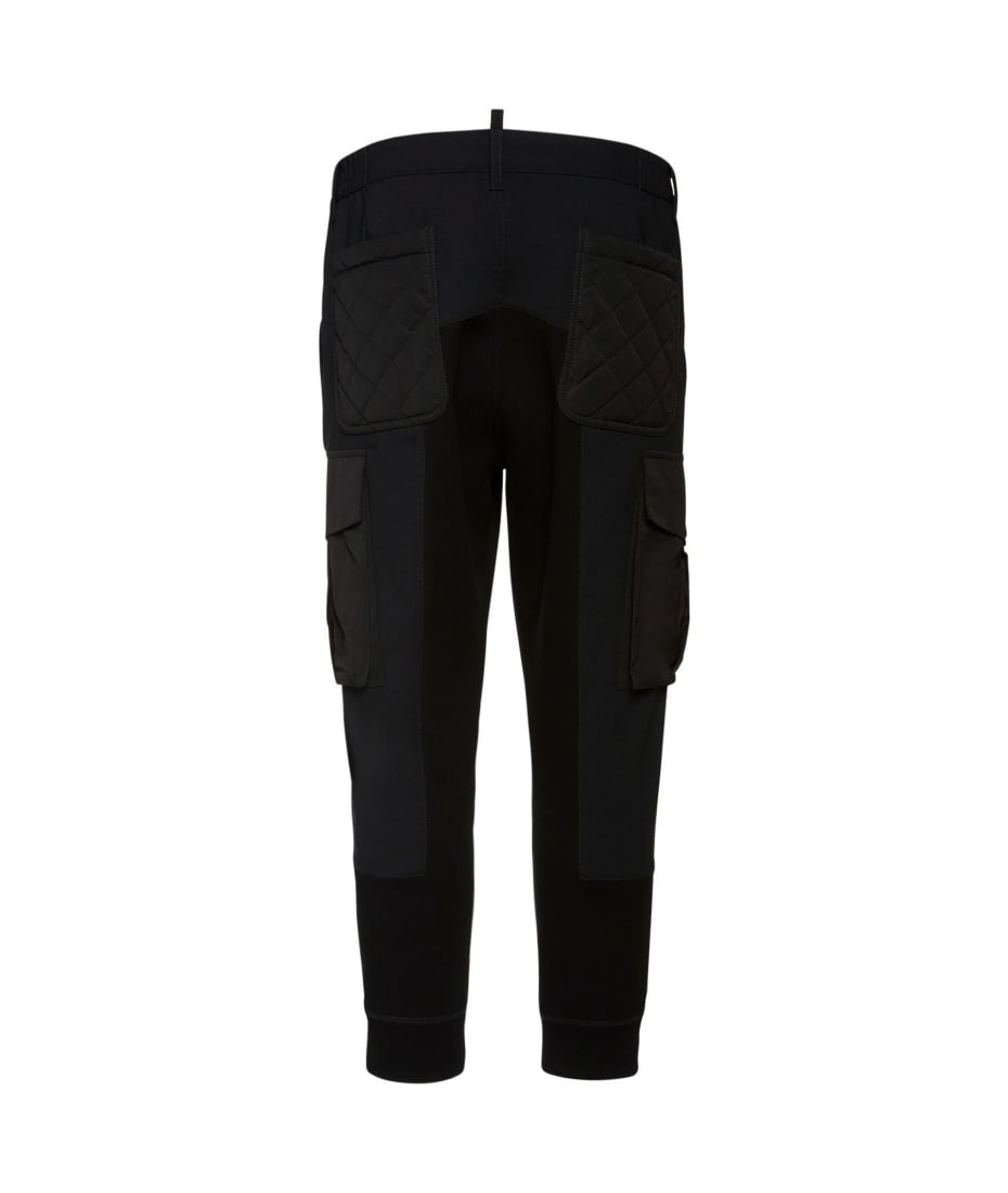 Dsquared2 Black Wool Blend Cargo Trousers | italist