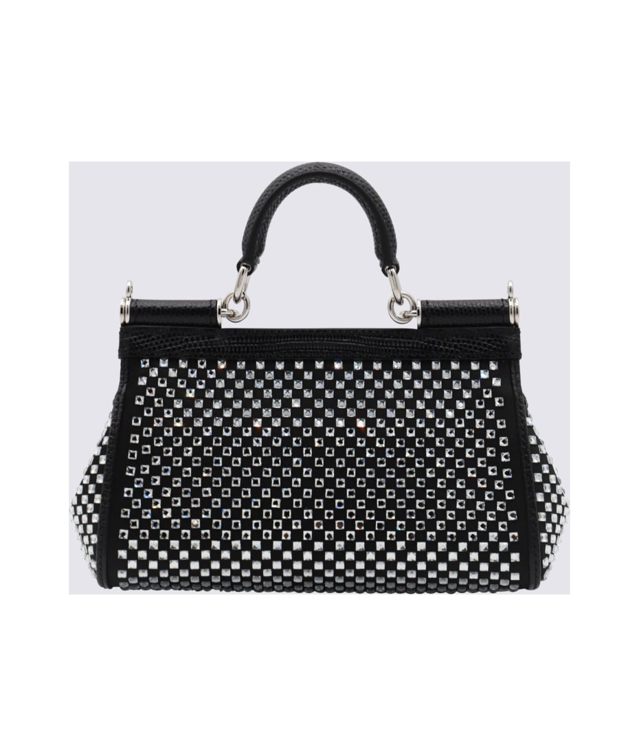 ★関税込み★ Dolce&Gabanna BLACK LEATHER SICILY HANDLE BAG Dolce & Gabbana Black Leather Small Sicily Handle Bag