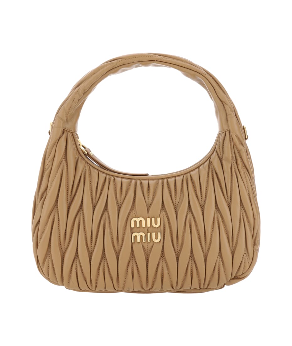 Miu Miu Orange Leather Madras Crossbody Bag Miu Miu
