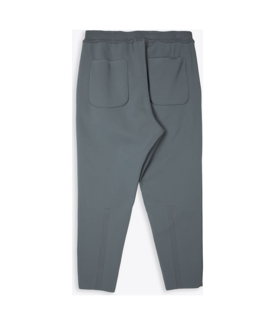 Milan Rib Tapered Pants 2 Grey knitted pant with elastic waistband - Milan  rib tapered pants