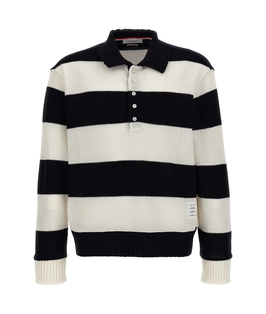 Tシャツ・カットソー THOM BROWNE SS25 'Rugby' polo shirt (MJP209AJ0199 100) Thom Browne 'rugby' Polo Shirt | italist