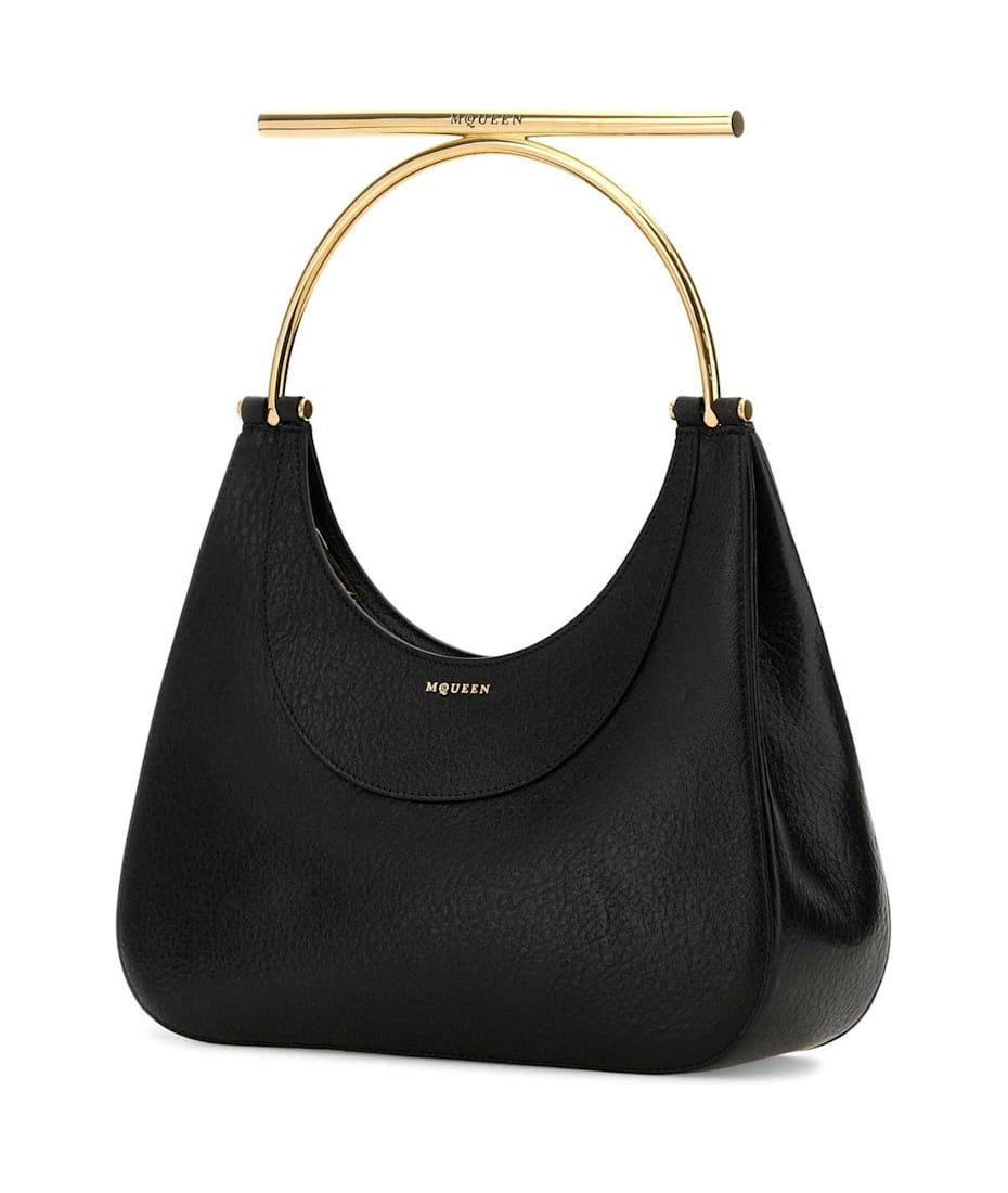 【送料&関税込】Alexander McQueen Mini Cross-bar Handbag Alexander McQueen Black Leather Mini Cross-bar Handbag