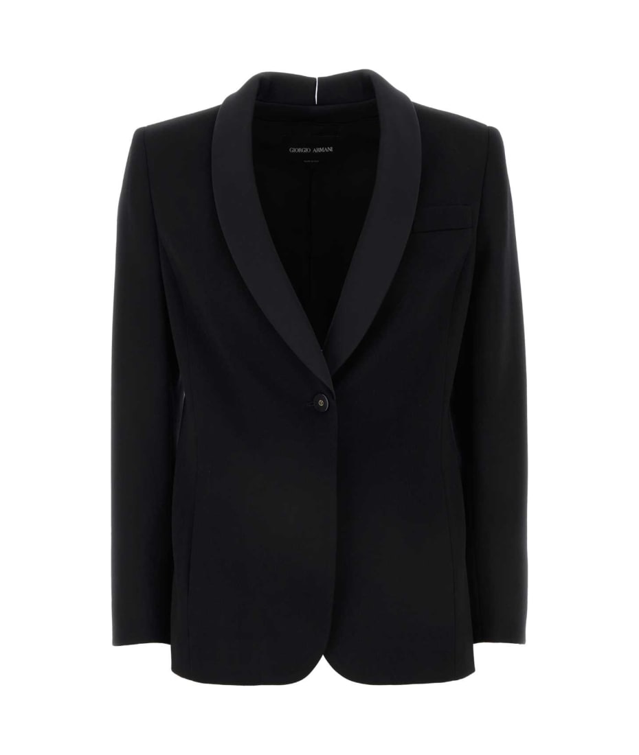 ジャケット GIORGIO ARMANI Black wool blazer (GW000142TE10936 UC001) Giorgio Armani Black Wool Blazer | italist