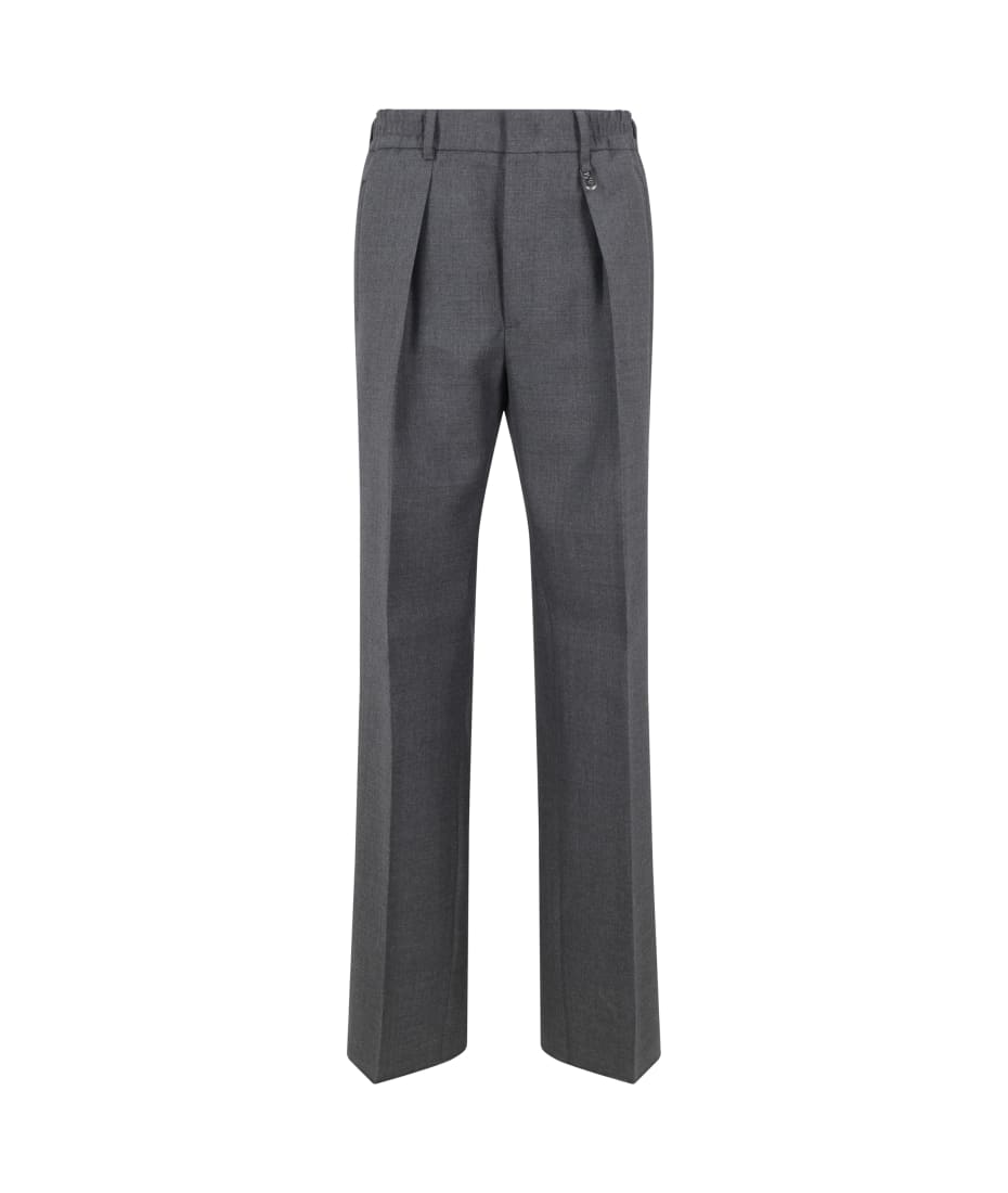 FENDI palazzo wool trousers - Grey
