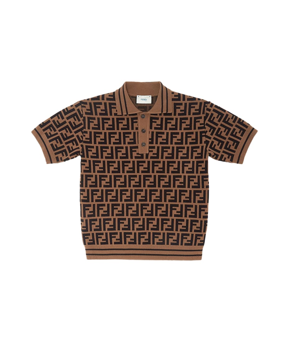 ポロシャツ Fendi Ff Wool Blend Knit Polo Shirt Fendi Ff Knit Polo | italist