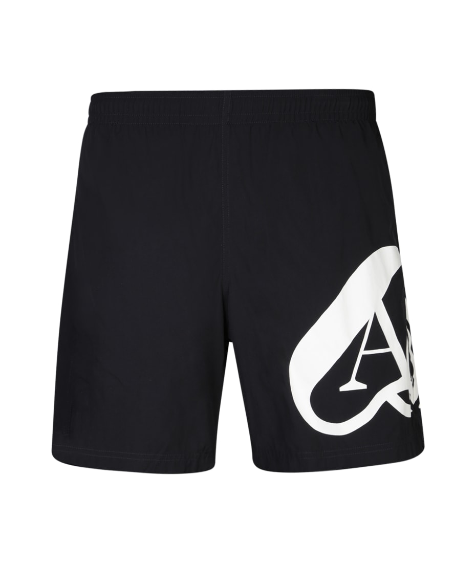 Alexander McQueen Seal-printed Elasticated-waist Swim Shorts