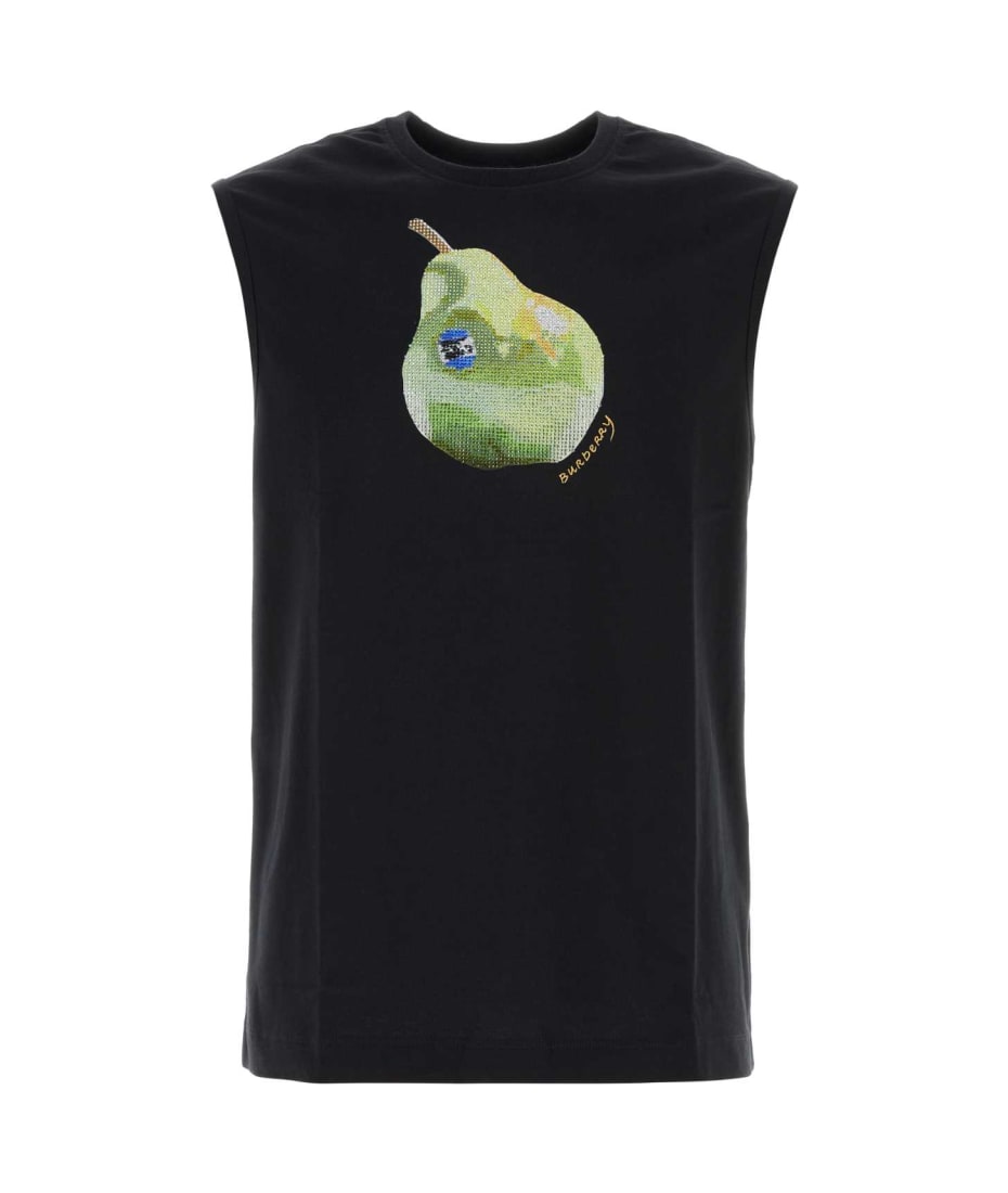Tシャツ・カットソー BURBERRY BLACK STRETCH COTTON TANK TOP Burberry Black Stretch Cotton Tank Top | italist