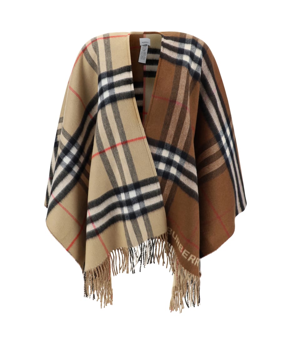【関税＆送料込み】Burberry Wool And Cashmere Cape Burberry Wool And Cashmere Cape | italist