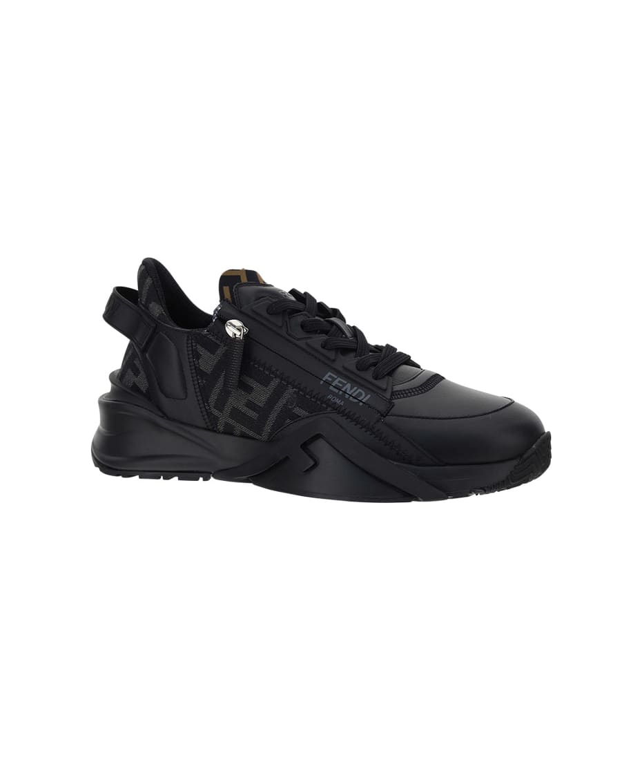 【関税&送料込】Fendi Fendi Flow Sneakers In Smooth Leather Fendi Flow Leather Sneakers | italist