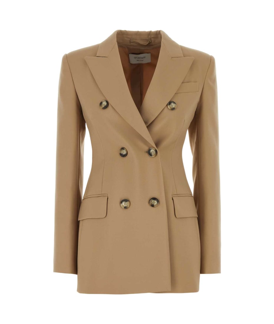 【送料&関税込】SportMax Beige Adamo Blazer SportMax Beige Wool Adamo Blazer | italist