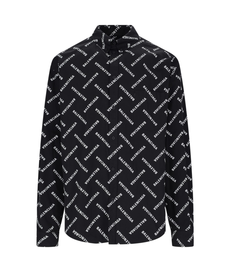 Balenciaga Men s Logo Print Shirt