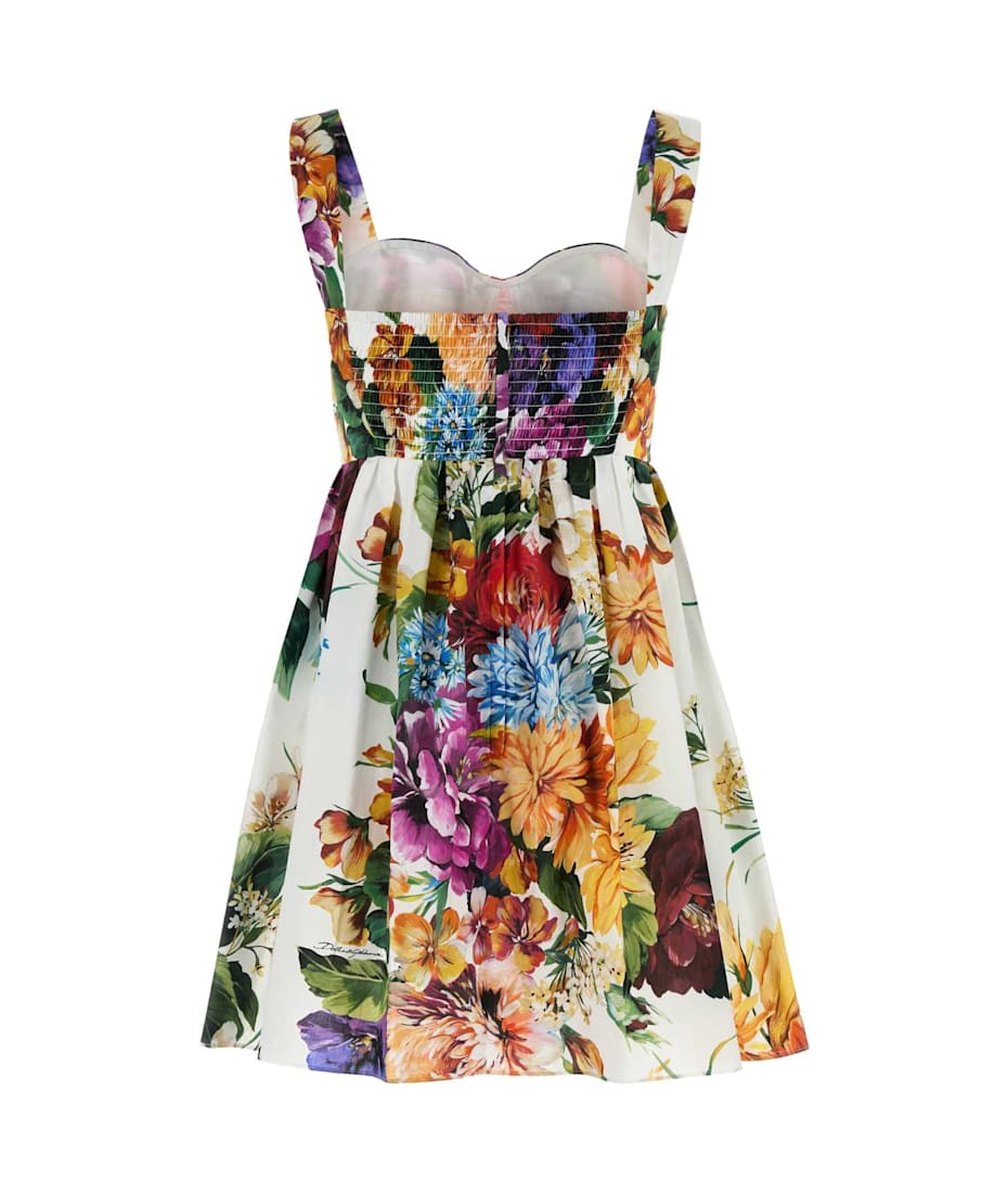 オールインワン・サロペット Dolce & Gabbana Bouquet Print Poplin Dress With Flared Skirt Flower bouquet-print poplin dress in Print for Women