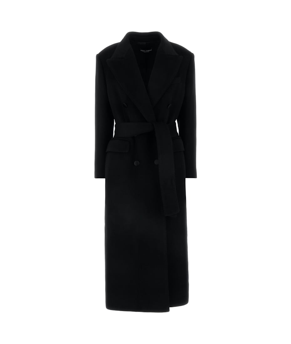 【送料&関税込】Dolce & Gabbana Black Cashmere Coat Oversize single-breasted wool coat in Black for Men