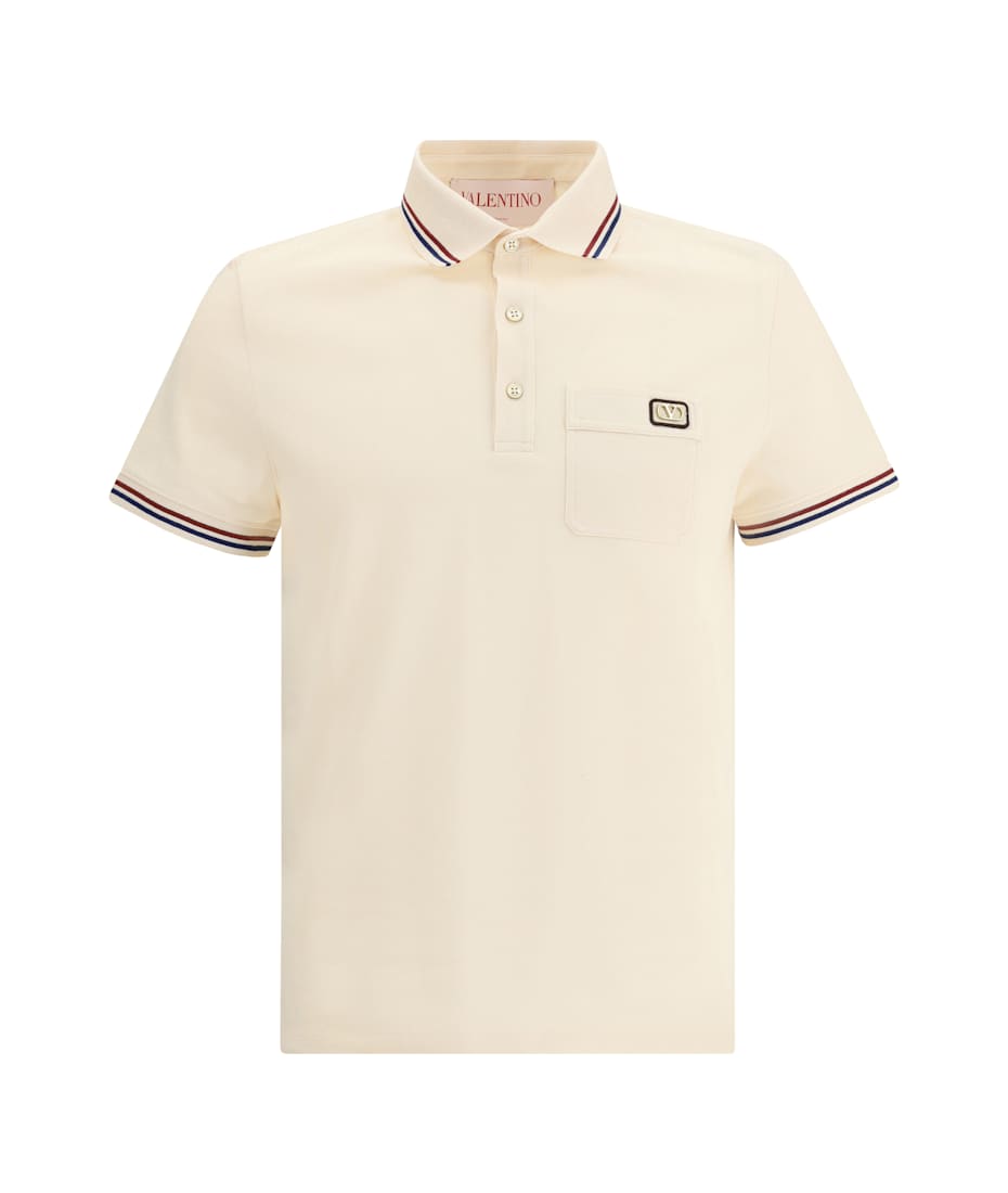 ヴァレンティノ Valentino Polo Valentino Red polo shirt with classic collar with stirped