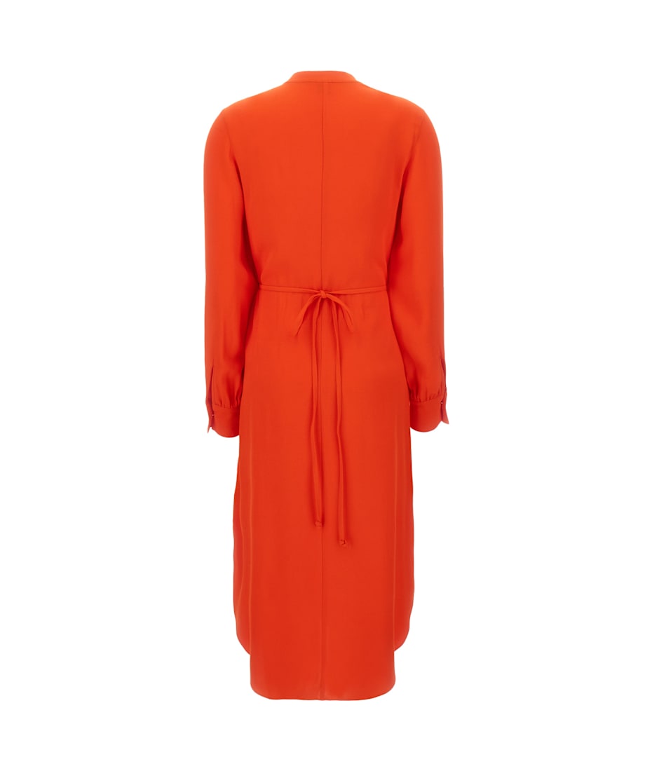 Hugo Boss Coral Viscose Shirt Dress | italist Hugo Boss Coral Viscose Shirt Dress | italist