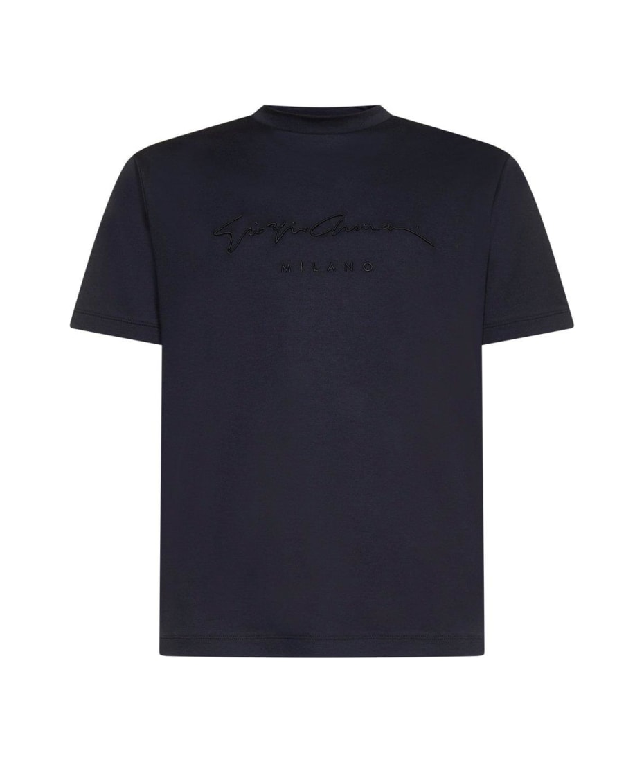 Armani Logo-Embroidered Cotton T-Shirt