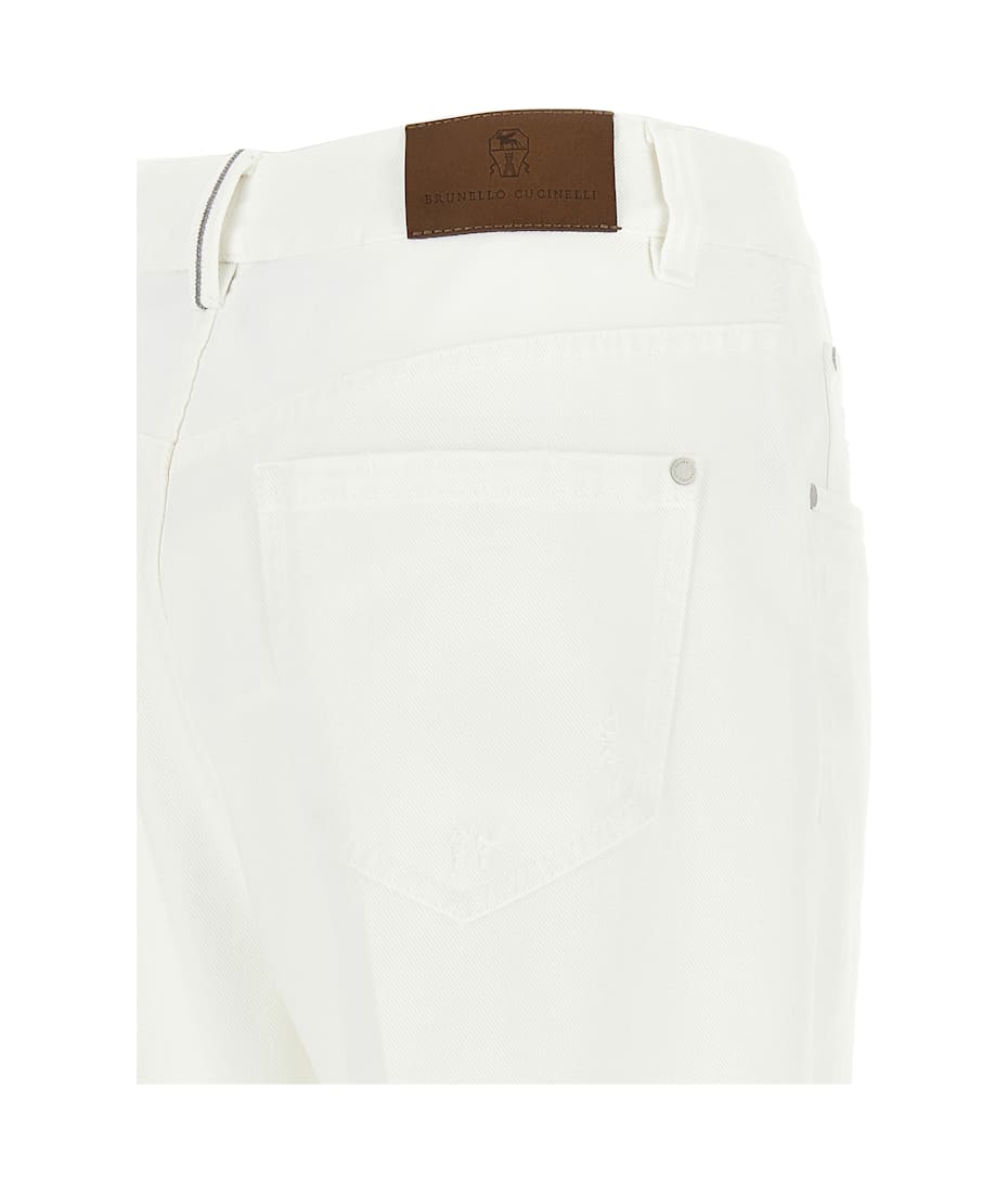 デニム・ジーパン BRUNELLO CUCINELLI 'Contemporary Loose' jeans White Brunello Cucinelli Contemporary Loose Jeans White | ModeSens