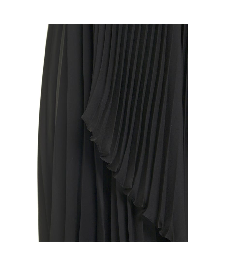 Givenchy Black Pleated Dress With Asymmetrical Bottom