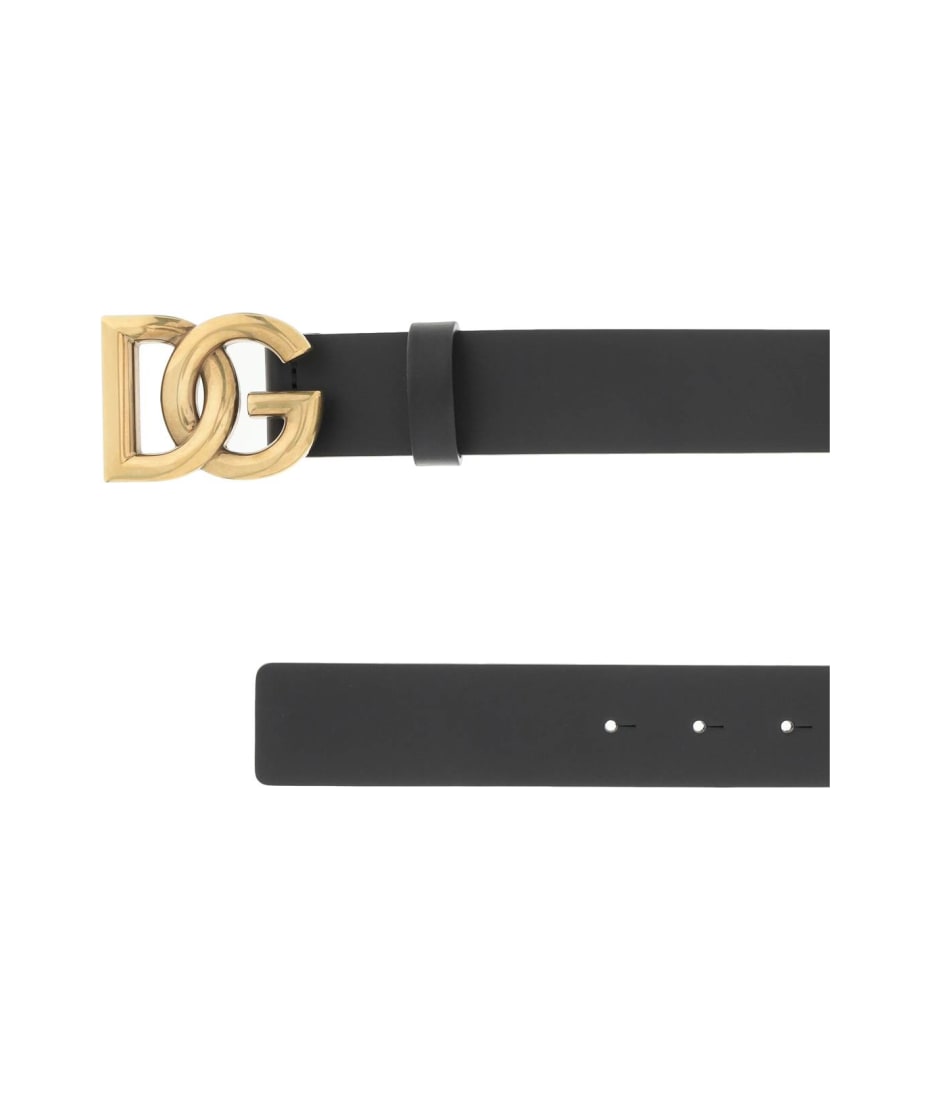 Dolce & Gabbana Lux Leather Belt With Crossed Dg Logo | italist, ALWAYS  LIKE A SALE