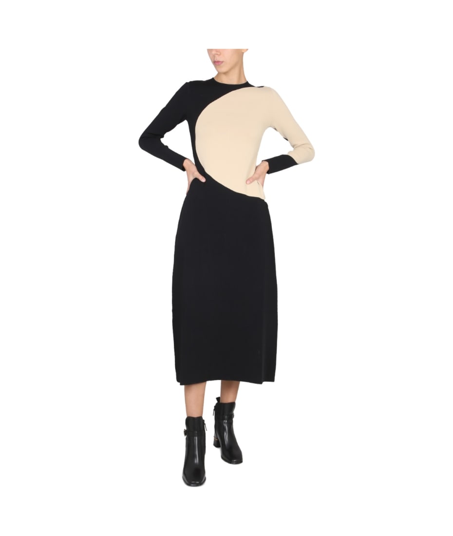 ワンピース Tory Burch FW22 COLORBLOCK DRESS (142036_915) Colorblock Sweater Dress: Women's Designer Dresses | Tory Burch