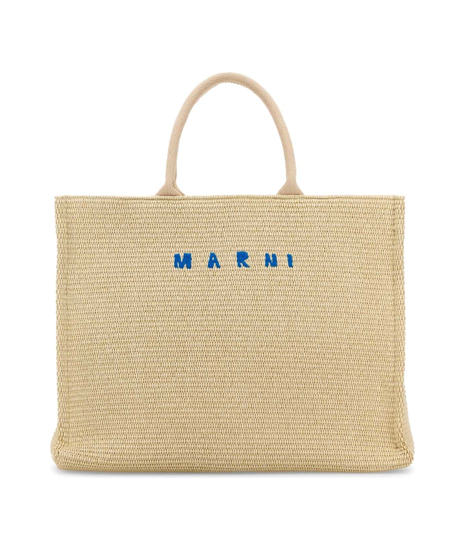 トートバッグ MARNI IVORY RAFFIA SHOPPING BAG Marni Ivory Raffia Shopping Bag | italist