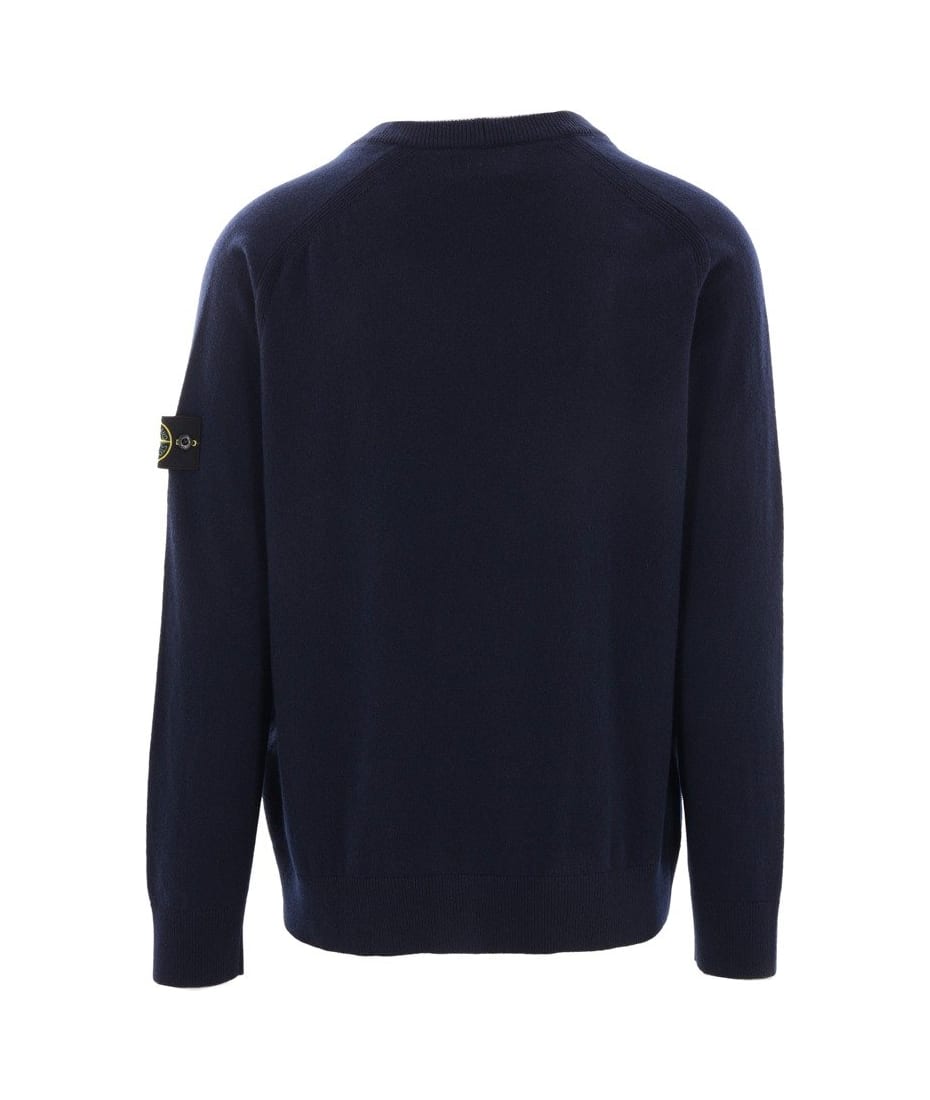【送料&関税込】Stone  Compass Patch V-neck Cardigan Stone Island Compass Patch V-neck Knitted Cardigan | italist