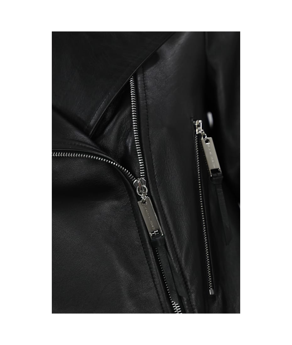【関税込み】ELISABETTA FRANCHI Leather biker jacket Leather Biker Jacket Elisabetta Franchi | italist
