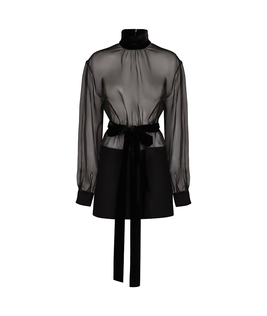 ワンピース DOLCE & GABBANA Black Organza Mini Dress Dolce & Gabbana Black Organza Mini Dress | italist