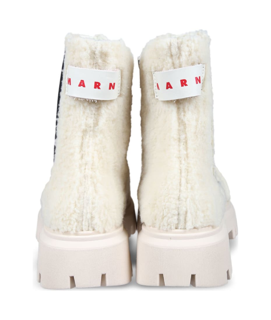Marni Beige Ankle Boots For Girl With Logo | italist, ALWAYS