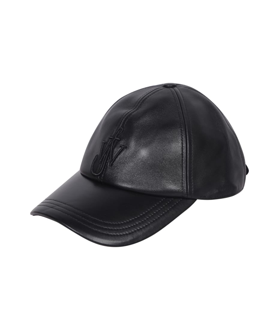 J.W. Anderson Logo Leather Baseball Cap | italist