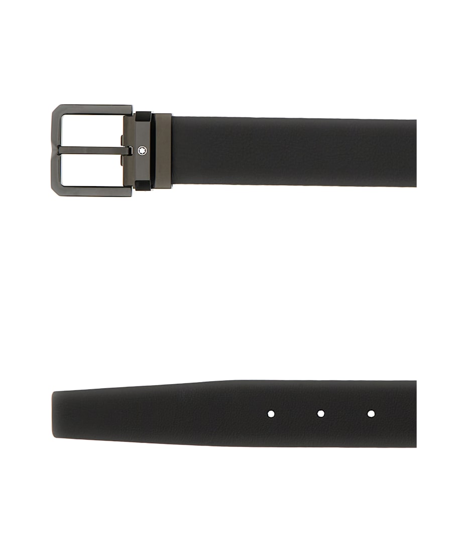 Montblanc　ブラックベルト Montblanc Black Leather Belt | italist