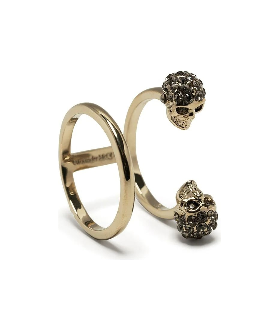 Alexander McQueen: Gold Jewelled Skull Ring